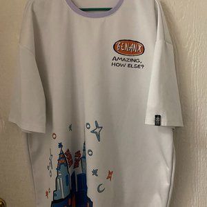 Genanx White T-shirt Size XXL 26" armpit 30" length see photos